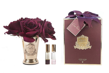 Seven Rose Bouquet - Carmine Red - Gold & Red Box - SMC04 (Carton of 2)